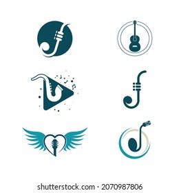 Jazz Music icon vector illustration design template