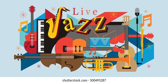 Jazz Music Instruments Background, Festival, Event, Live, Concert