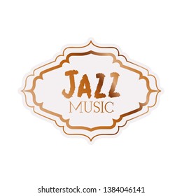 jazz music label isolated icon