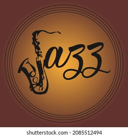 Jazz Music Logo or Album Cover.Vector Ilustration.