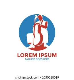 jazz music logo. vector illustration. unique