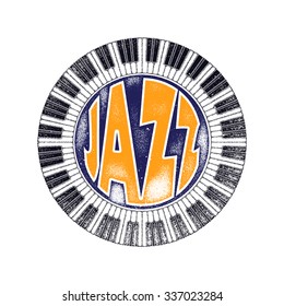 Jazz music party invitation design vector illustration