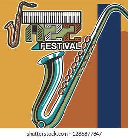 Jazz music, poster background template
