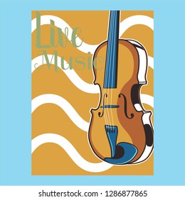 Jazz music, poster background template