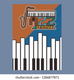 Jazz music, poster background template