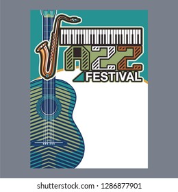 Jazz music, poster background template