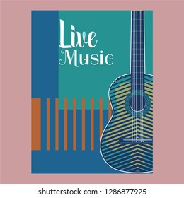 Jazz music, poster background template