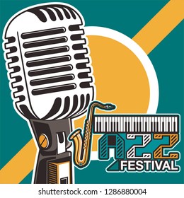 Jazz music, poster background template