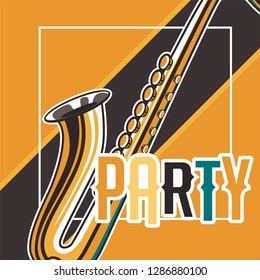 Jazz music, poster background template