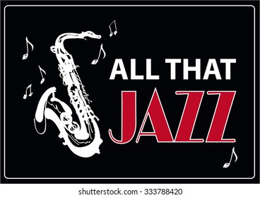 Jazz music, poster background template. Vector graphic design.