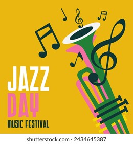 Plantilla de diseño de póster de música de jazz