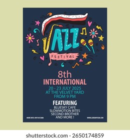 Modelo de design de cartaz de música jazz
