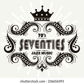 jazz music Vector Vintage Art Background