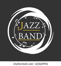 Jazz musical art poster vector template for performance party in cafe.