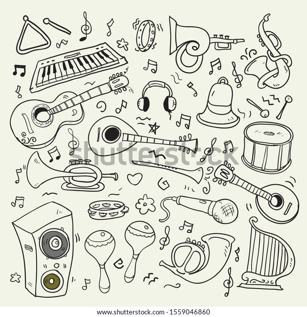 Jazz Musical Instruments Set Isolated Vector Stock Vector (royalty Free 