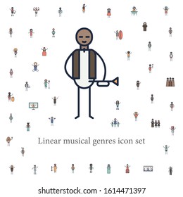 jazz musician icon. musical genres icons universal set for web and mobile