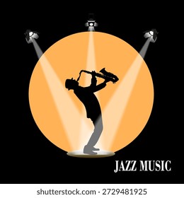 Músico Jazz en el centro de atención