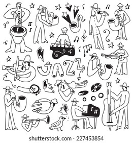 jazz musicians -doodles set