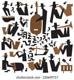 jazz musicians - icons set