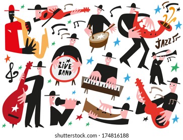 jazz musicians - vector illustration