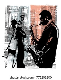 Jazz en Nueva York - ilustración vectorial