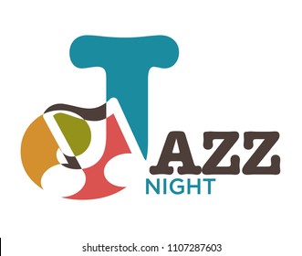 Jazz night musical art vector poster