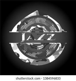 Jazz on grey camouflaged pattern
