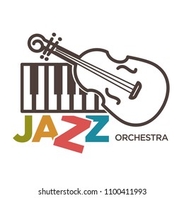 Jazz orchestra musical art vector poster