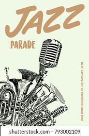 Jazz Parade Flyer Poster Art Template 