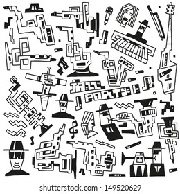 jazz party doodles
