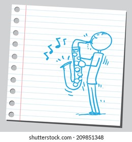 Jazz player saxophonist