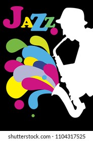 jazz poster on black background