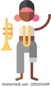 jazz rap isolated design element stock illustration. Vector on a white background