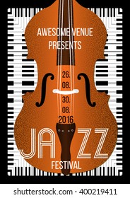 Jazz, rock or blues music poster template. Abstract background for flyer, brochure, banner.