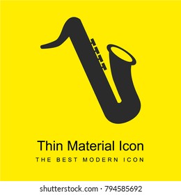Jazz Saxophone bright yellow material minimal icon or logo design
