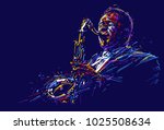 Jazz saxophone player. vector illustration for jazz poster.