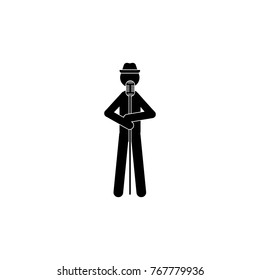 jazz singer icon. Silhouette of a musician icon. Premium quality graphic design. Signs, outline symbols collection icon for websites, web design, mobile app on white background