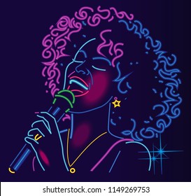 Jazz singer neon sign