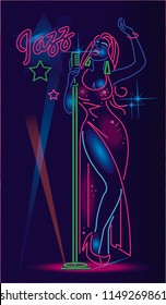 Jazz singer neon sign