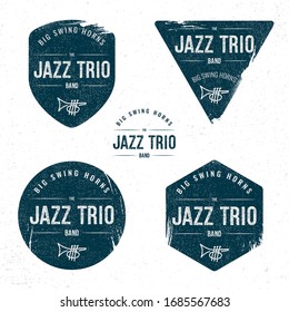 Jazz Trio Emblem Vintage Logo