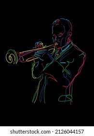 Jazz Trompete-Player, Vektorgrafik