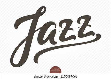 Jazz Vector Hand Drawn Lettering Elegant Stock Vector (Royalty Free ...