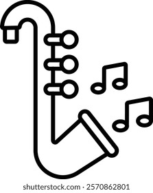 Jazz vector icon. Can be used for printing, mobile and web applications.