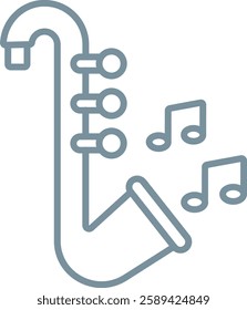 Jazz vector icon. Can be used for printing, mobile and web applications.