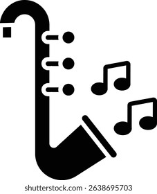 Jazz vector icon. Can be used for printing, mobile and web applications.