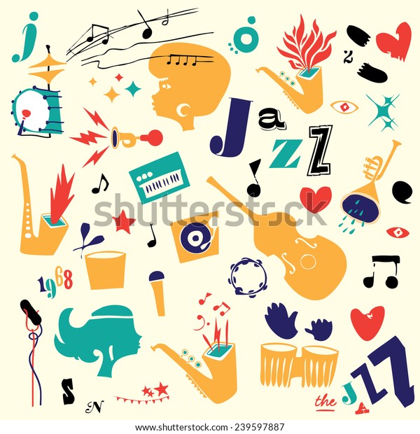 Jazz Vector Illustration Stock Vector Royalty Free 239597887