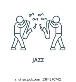 Jazz vector line icon, linear concept, outline sign, symbol