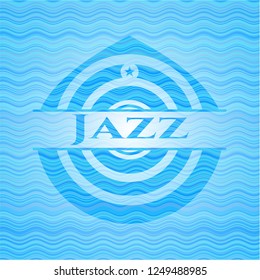 Jazz water wave representation emblem.