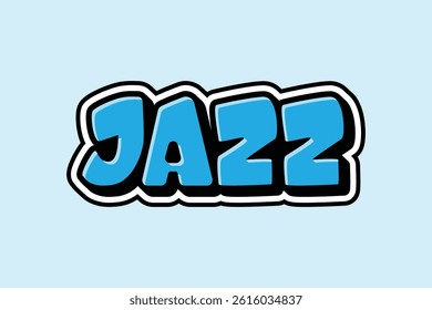 'jazz' word text effect design