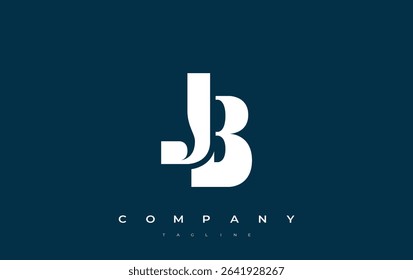 JB Abstract Geometric Logo Design. Modern and elegant logo design with simplistic typography elements, showcasing branding excellence.